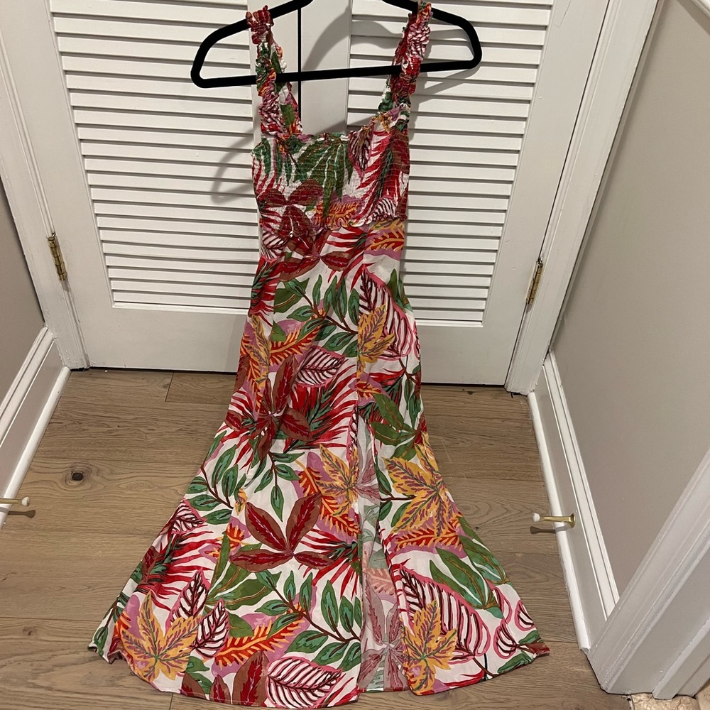 Zara floral dress with slit